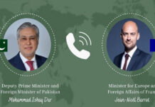 Le vice-Premier Ministre et le Ministre Français des Affaires Étrangères discutent de la situation au Moyen-Orient